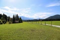 Mountain meadows and pastures in the Austrian Alps Royalty Free Stock Photo