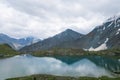 Mountain mirror crystal clear lake. Valley of 7 lakes. Altai Mountains, Russia