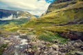 Mountain misty autumn landscape Royalty Free Stock Photo