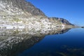 Mountain nature blue sky green park wood clouds lake reflex nice