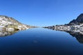 Mountain nature blue sky green park wood clouds lake reflex nice