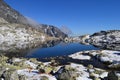 Mountain nature blue sky wood clouds lake reflex