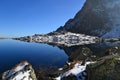 Mountain nature blue sky wood clouds lake reflex