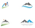 Mountain nature landscape logo and symbols icons template Royalty Free Stock Photo