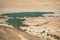 Mountain oasis Tamerza in Tunisia near the border with Algeria. Royalty Free Stock Photo