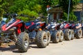 Mountain off-road karting outdoors in the park