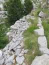 Mountain Orjen Montenegro old hiking trail remain built by Austrohungarian army Royalty Free Stock Photo