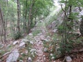 Mountain Orjen Montenegro old hiking trail remain built by Austrohungarian army Royalty Free Stock Photo