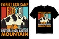 Everest base camp mountain outdoor 2070 t shirt design vector Royalty Free Stock Photo