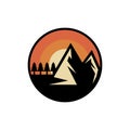 Mountain Outdoor Hiking Landscape Creative Logo