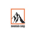 Mountain and outdoor logo design vector illustration Royalty Free Stock Photo