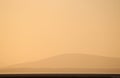 Mountain outline at sunset for background Royalty Free Stock Photo