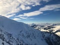 Mountain panorama of Saalbach-Hinterglemm, Austria Royalty Free Stock Photo
