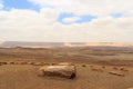 Mountain panorama in crater Makhtesh Ramon, Negev Desert, Israel Royalty Free Stock Photo