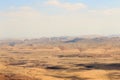 Mountain panorama in crater Makhtesh Ramon, Negev Desert, Israel Royalty Free Stock Photo