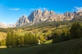 Mountain Panorama in Dolomites, Cortina d'Ampezzo, Italy Royalty Free Stock Photo