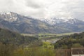 Mountain panorama in Gruyeres, switzerland Royalty Free Stock Photo