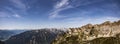 Mountain panorama from Gschollkopf mountain, Rofan, Tyrol, Austria Royalty Free Stock Photo