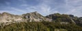 Mountain panorama from Gschollkopf mountain, Rofan, Tyrol, Austria in summertime Royalty Free Stock Photo