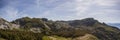 Mountain panorama from Gschollkopf mountain, Rofan, Tyrol, Austria in summertime Royalty Free Stock Photo