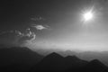 Mountain panorama from mountain Heimgarten in Bavaria, Germany