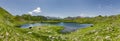 Mountain panorama with lake Pyrenees national park