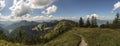 Mountain panorama from Ochsenkamp mountain in Bavaria, Germany