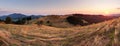 Mountain panorama over Banska Stiavnica Royalty Free Stock Photo