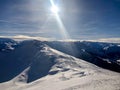 Mountain panorama of Saalbach-Hinterglemm, Austria Royalty Free Stock Photo