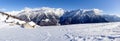 Mountain panorama of the ski area in the Lepontine Alps Royalty Free Stock Photo