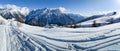 Mountain panorama of the ski area in the Lepontine Alps Royalty Free Stock Photo