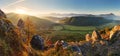 Mountain panorama in Slovakia - spring Royalty Free Stock Photo