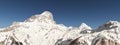 Mountain panorama with snowcapped mountains