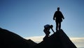 Mountain panorama at sunrise Royalty Free Stock Photo