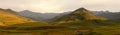 Mountain panorama at sunrise Royalty Free Stock Photo