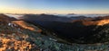 Horská panoráma pri západe slnka s chodníkom, Nízke Tatry