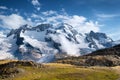 Mountain panorama in the Switzerland.