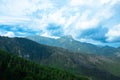 Mountain panorama of the Tatra Mountains from Kasprowy Wierch (Kasper Peak) on a summer day in Poland Royalty Free Stock Photo