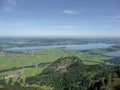 Mountain panorama from Tegelberg mountain, Bavaria, Germany Royalty Free Stock Photo