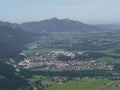 Mountain panorama from Tegelberg mountain, Bavaria, Germany Royalty Free Stock Photo