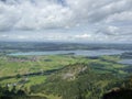 Mountain panorama from Tegelberg mountain, Bavaria, Germany Royalty Free Stock Photo