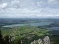 Mountain panorama from Tegelberg mountain, Bavaria, Germany Royalty Free Stock Photo