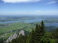 Mountain panorama from Tegelberg mountain, Bavaria, Germany Royalty Free Stock Photo