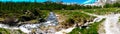 mountain panorama with torrent full of water in summer Alpe Devero Royalty Free Stock Photo