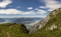 Mountain panorama from Vorderes Sonnwendjoch mountain, Rofan, Tyrol, Austria Royalty Free Stock Photo