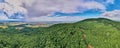 Aerial view of Sleza mountain near Wroclaw in Poland. Nature background