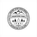 mountain park icon logo vector emblem illustration design, adventure vintage label patch illustration design
