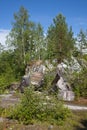 Mountain park Ruskeala. Royalty Free Stock Photo