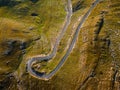 Mountain Pass With Curved Road, detail. Panoramic road in Durmitor National Park, Zabljak, Sedlo pass, Montenegro