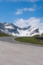 Mountain pass Fuscher Torl, view point on Grossglockner High Alpine Road, Austria. Sunny summer day, snowy peaks, top mountains, Royalty Free Stock Photo
